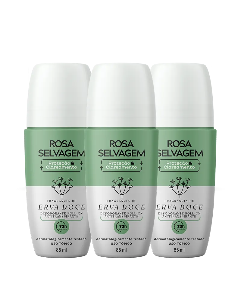 Desodorante Clareador Erva Doce - 3 unids.