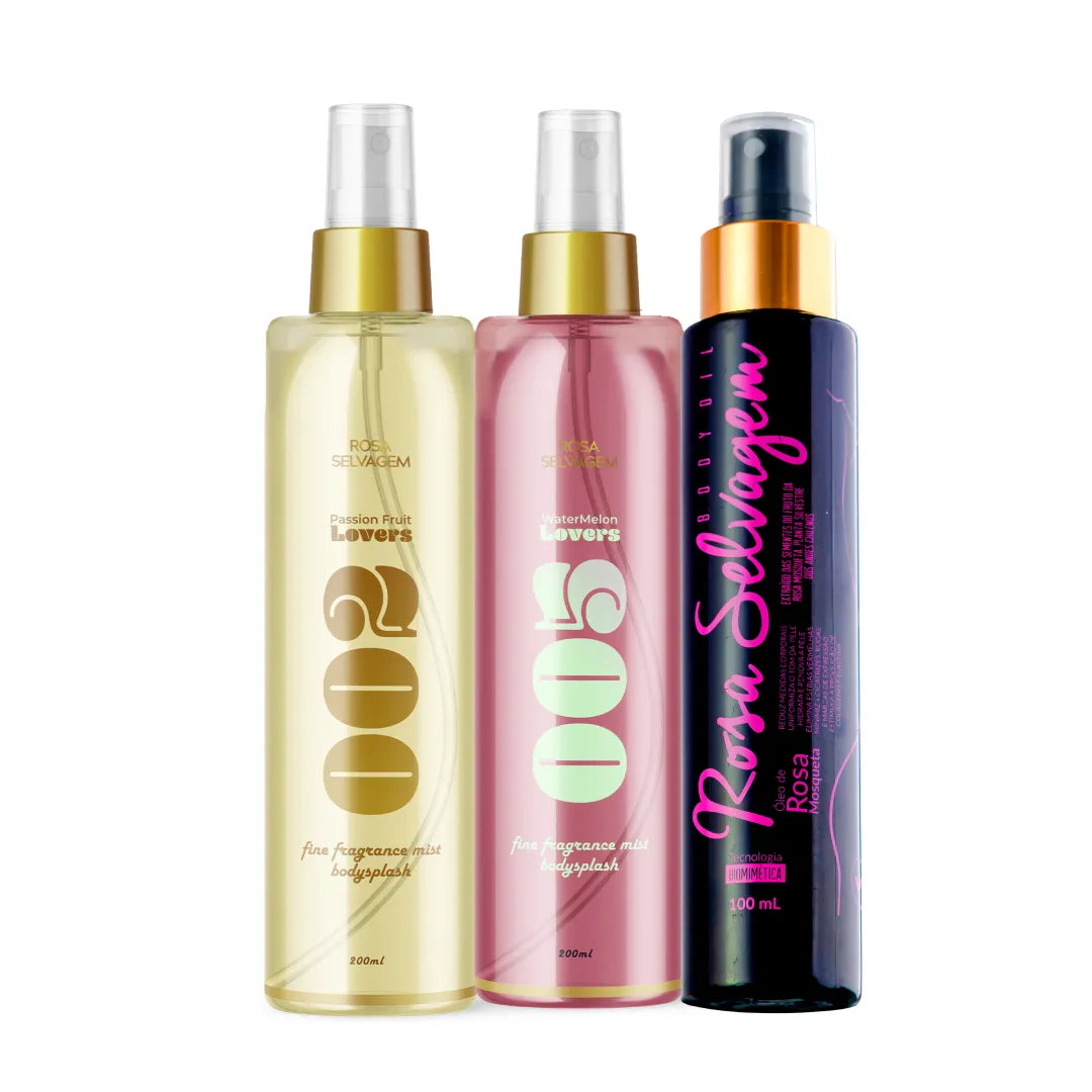 Kit Body Splash Maracujá + Melancia + Óleo