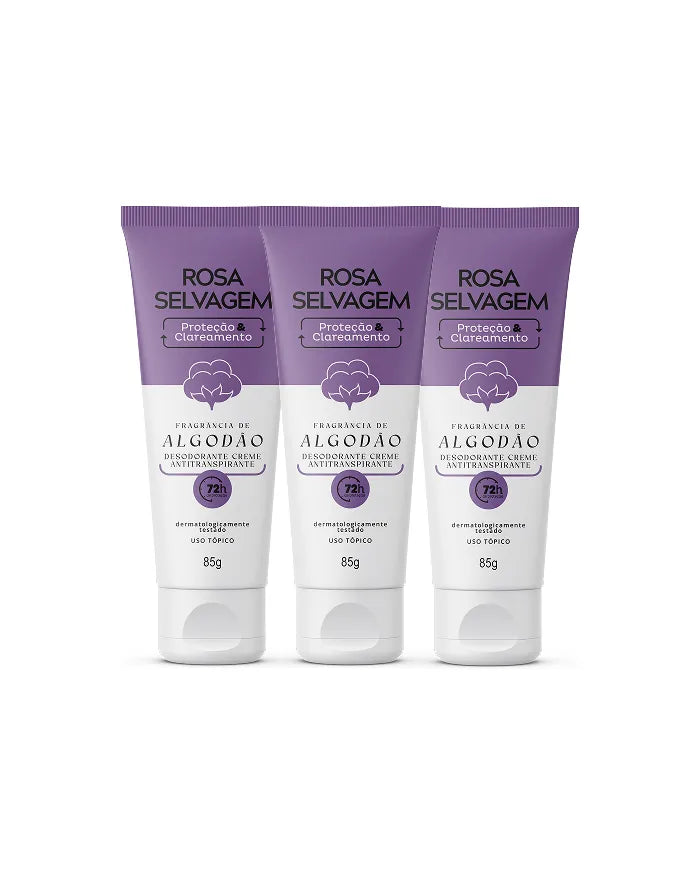 Desodorante Creme Algodão - 3 unids.
