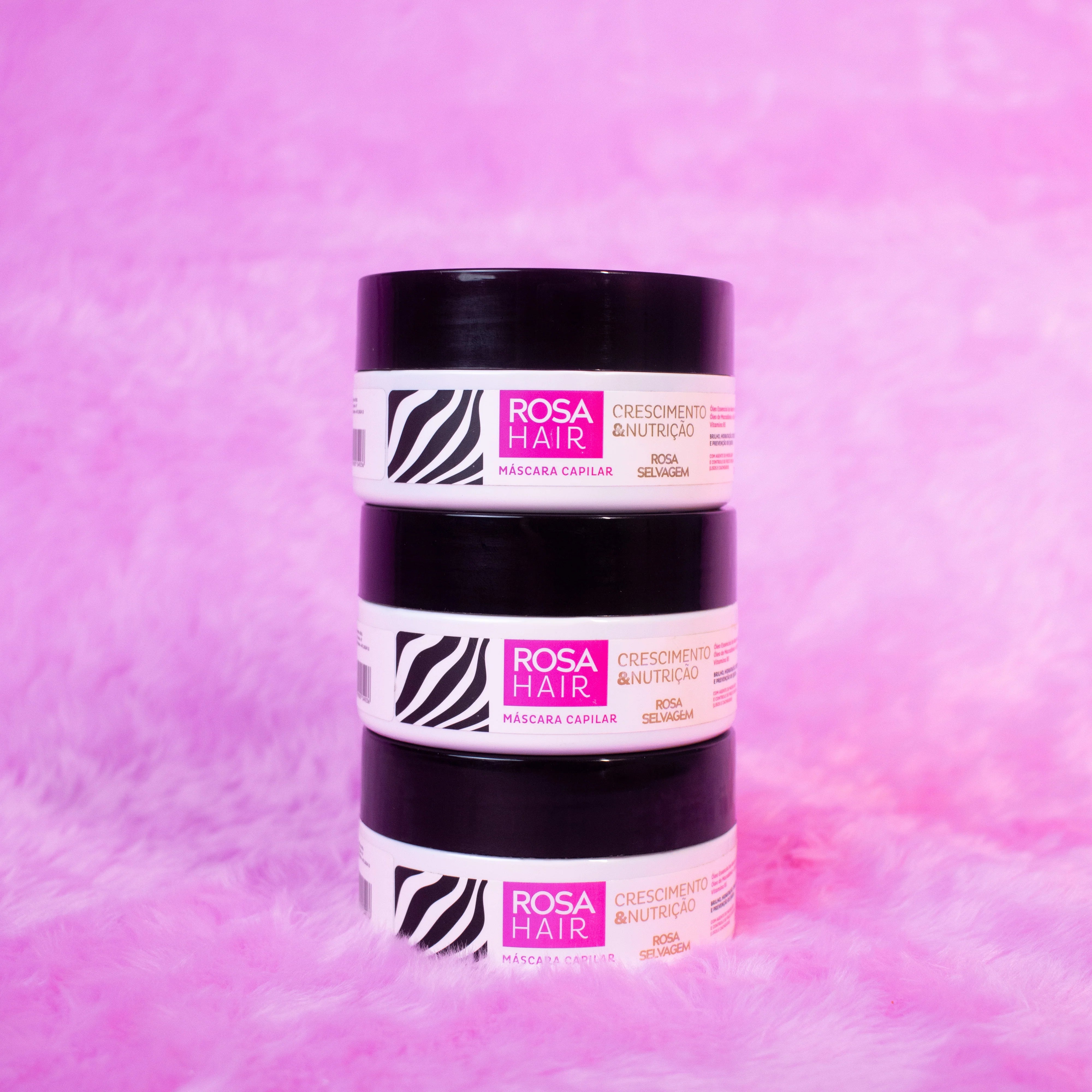 Rosa Hair - Máscara de Crescimento 3 unids.