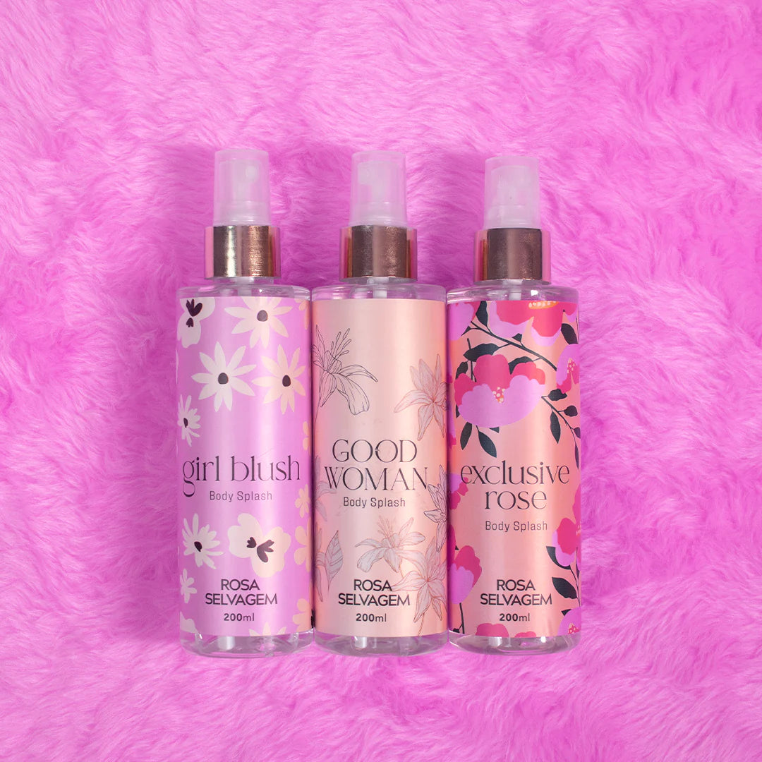 Kit 3 Body Splashes: Girl Blush + Good Woman + Exclusive Rose