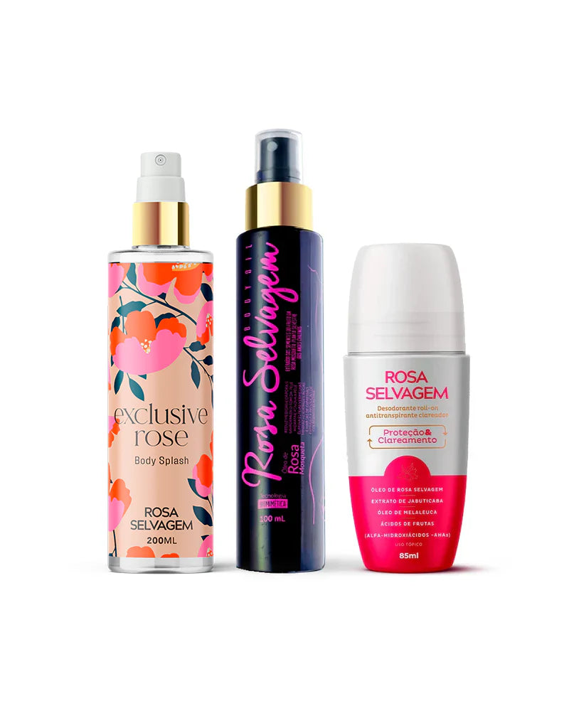 Kit Exclusive Rose + Óleo Clareador + Desodorante